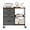 Dark Gray, variant on JungleA 3 Drawer Mobile File Cabinet, with 3 Fabric Drawers and 2 Shelves, Mobile Storage Organizer Cart for Office, Study Room, Library, Dark Gray