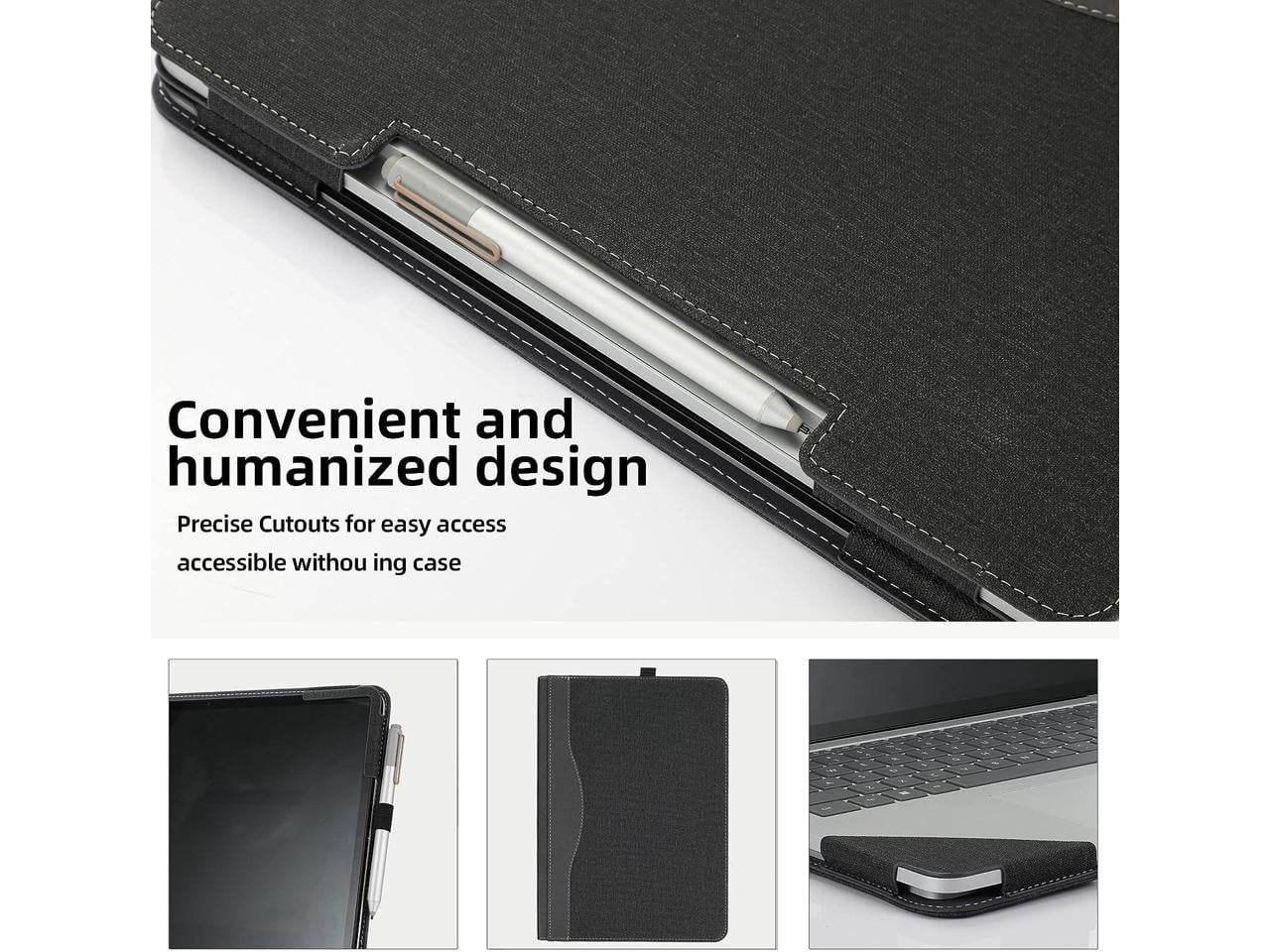 Protective Case Cover for Microsoft Surface Laptop Studio 14.4 Inch with Pencil Holder, PU Leather Hard Folio Cover for Surface Laptop Studio 14" 2-in-1 Laptop