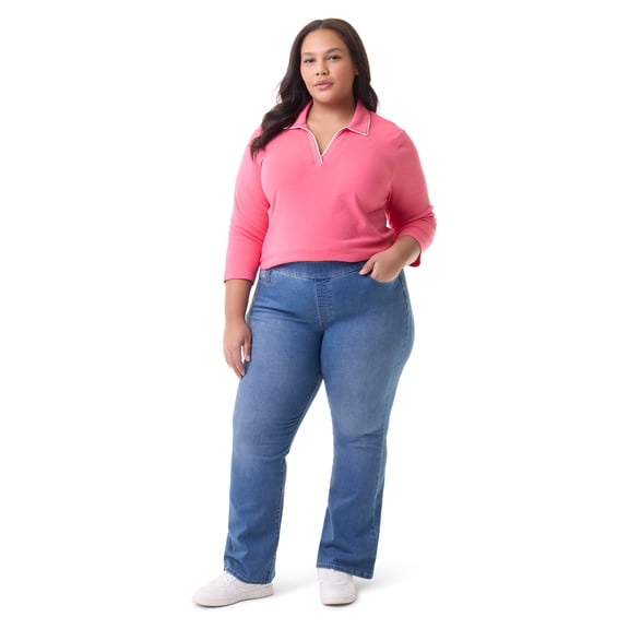 Gloria Vanderbilt Swan Series Women's Plus Pull On Bootcut Jeans, Sizes 16W-24W