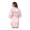 thumbnail image 2 of Batas Para Novias Bordada Suave Pijamas Dama Novia Rosa 55-70 KG, 2 of 5