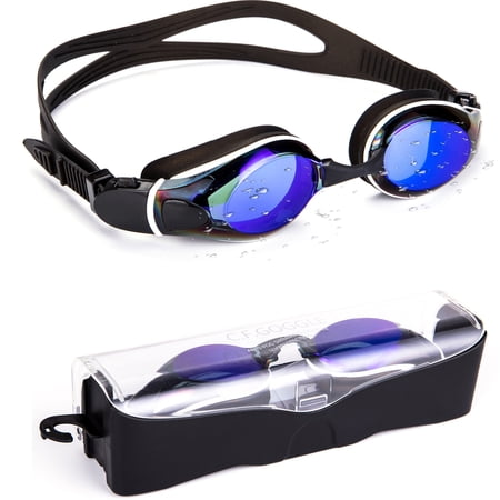 KingShop Swimming Goggles, Adult Kids Swim Goggles No Leaking UV Full Protection Crystal Clear Vision Anti Fog Swim Goggles with Soft Silicone Adjustable