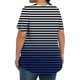 thumbnail image 4 of Tamaño Más Manga Corta Tops para las Mujeres Impreso Manga Corta Sólida Redonda Cuello Plegado Blusa, Poliéster Más Tamaño Superior, Lavado a Mano, 4 of 6