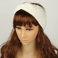 thumbnail image 3 of Eoperou Wide High Elastic Thickened Fleece Lining Women Headband Knitted Knotted Solid Color Head Wrap, 3 of 8