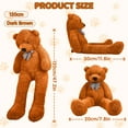 thumbnail image 6 of 55" Giant Teddy Bear, Lifesize Stuffed Animal with Bow Tie, Extra Large Plush Bear Doll for Birthday, Valentine's Gift, 6 of 8