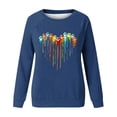 thumbnail image 4 of Meichang Chandails en Molleton pour Femmes Mignon Graphique Pull Col Rond Manches Longues Coupe Ample Chandails en Molleton Couleur Unie Automne Sans Capuche, 4 of 4
