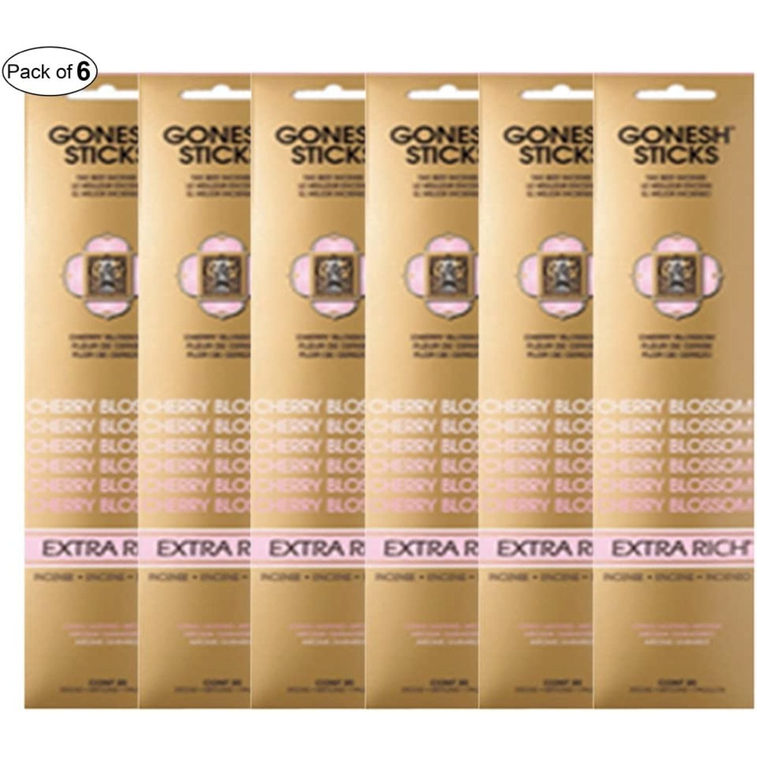 GnHoCh Incense Extra Rich- Cherry Blossom (20 Sticks in 1 Pack) (Pack of 6)