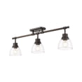 thumbnail image 3 of Duncan 3-Light Semi-Flush - Track Light in Matte Black with Clear Glass, 3 of 7