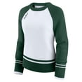 thumbnail image 2 of Women's WEAR by Erin Andrews White/Green Green Bay Packers Colorblock Raglan Sweater, 2 of 5
