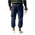 thumbnail image 2 of Sevevn Men's Baggy Sweatpants Wide Leg Lounge Pants Drawstring Waist Loose Fit Jogging Sweat Pants with Pockets, 2 of 7