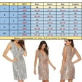 thumbnail image 4 of CNKOO Robe Sexy Argentée à Sequins pour Femmes Col en V Profond Sans Manches Robe Courte Soirée Décontractée, 4 of 6
