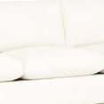 thumbnail image 3 of Benzara BM241917 35.5 x 85.5 x 38 in. Sofa with Wooden Body & Fabric Cushions, White & Brown, 3 of 5