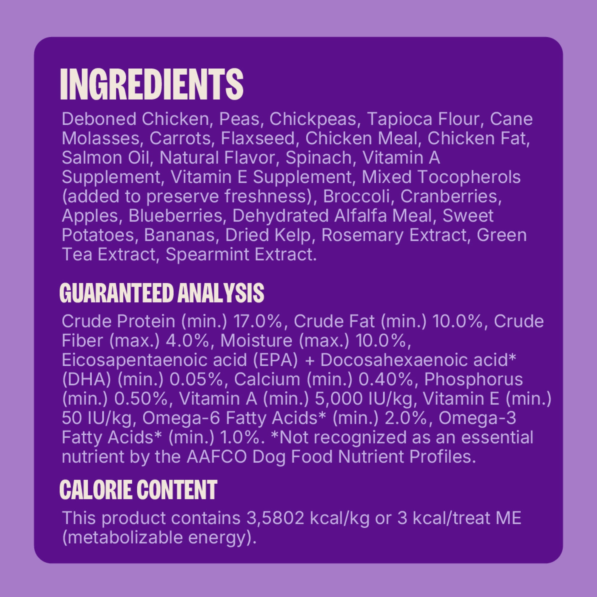 Wellness Puppy Treats, Natural, Training Treat, Grain Free, Crunchy Chicken & Carrot (6 Ounce bag)