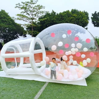 Anqidi Inflatable Bubble Tent Luxury Single Tunnel Transparent Eco Bubble  House Outdoor Dome Greenhouse Camping Tent 3*5m w/Blower