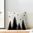 thumbnail image 3 of Christmas Pillow Covers 16x16 Inch Set of 2 Cream Black Christmas Tree Snowflakes Decor Throw Pillows Winter Xmas Holiday Outdoor Cushion Cases for Couch Bed Decorations, 3 of 6