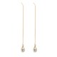 thumbnail image 1 of Pendientes Colgantes con Borlas y Decoración de Diamantes de Imitación Oro Simétrico, 1 of 2
