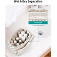 thumbnail image 6 of Large Makeup Bag Checkered Travel Toiletry Bag for Women, Wide-open Cosmetic Make up Organizer with Handle, Wet Pocket, Travel Bag for Toiletries, 6 of 10