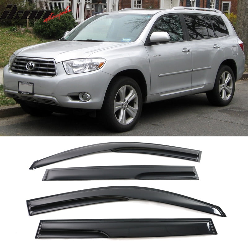 Compatible with 0813 Toyota Highlander MU Style Acrylic Window Visors