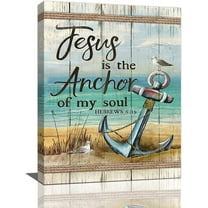 Wall Art Bible Verses Scripture Canvas Prints Painting Rustic Religious Floral Pictures Framed Christian Gifts Inspirational Farmhouse Artwork Home Decor for Church Bathroom Dining Living Room 12x16