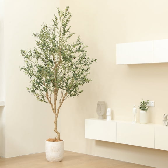 Nafresh 9FT Large and Fuller Style Artificial Olive Tree, Realistic Faux Olive Plant for Indoor Dcor