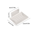 thumbnail image 3 of Zzbeans Stainless Steel Soap Box, Wall Mounted Perforated Soap Holder with Drainage, High-End Bathroom Soap Storage Rack for Shower Kitchen Sink, White, 3 of 7