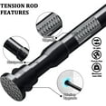 thumbnail image 2 of QILERR Strong Spring Tension Rods 16 to 28 Inches, Heavy Duty Small Curtain Rods, Adjustable Pressure Extension Tension Curtain Pole for Windows, Closet, Kitchen, Cupboard, Wardrobe, Black, 2 of 8