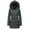 Darkgray, variant on Women's Winter Down Coats Waterproof Thicken Hooded Insulated Quilted Puffer Jacket, Black L