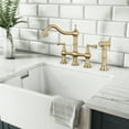 thumbnail image 2 of WOWOW Vantge Kitchen Faucet Brass with Side Sprayer, 4 Hole Kitchen Faucet 2 Handle  Centerset Faucet, 2 of 7