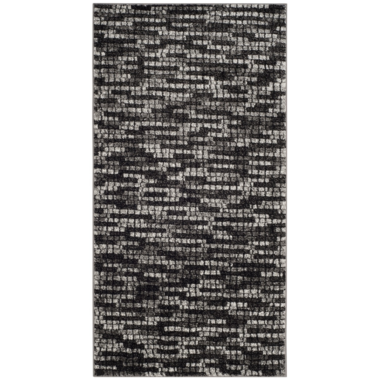 SAFAVIEH Porcello Scarlett Abstract Striped Area Rug, Light Grey/Charcoal, 2'7" x 5'