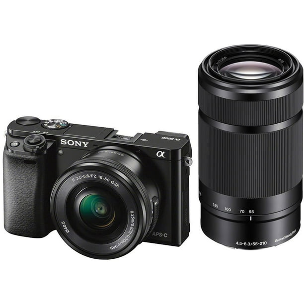 Sony Alpha a6000 Mirrorless Camera with 16-50mm and 55-210mm