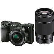Sony Alpha a6000 Mirrorless Camera with 16-50mm and 55-210mm Lenses ILCE6000Y/B Starter Kit(International Model)