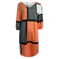 thumbnail image 4 of Pisexur Robe à Manches Longues à Col en V Robe Imprimée à Manches Longues pour Femmes Robe Ample Robe Mode Robe pour Femmes, 4 of 5