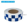 thumbnail image 2 of Uxcell Reflective Tape, 2"x82 Ft Waterproof Reflective Tape Warning Safety Tape Reflector for Trucks, Grid White Blue, 2 of 6