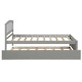 thumbnail image 5 of Kepooman Twin Size Wood Platform Bed Frame with Trundle & Headboard for Bedroom, 79.5"L x 41.7"W x 37.5"H, Gray, 5 of 9