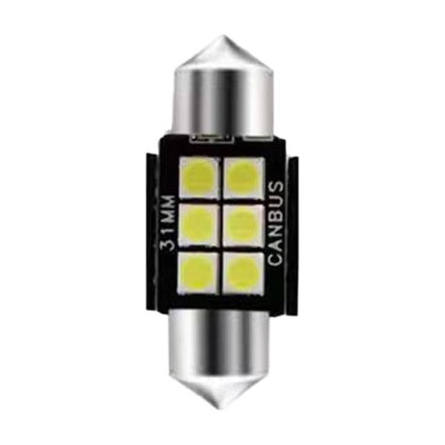 Automotive LED Festoon Bulb Set, Error-Free Interior Dome Light Replacement, 31mm 36mm 39mm 41mm Canbus Compatible, Bright White Car Map Vanity Lights, 4-Pack