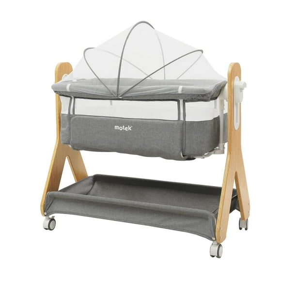 Cuna Colecho Motek Estee Bebe Mecedora Mosquitero Deluxe gris