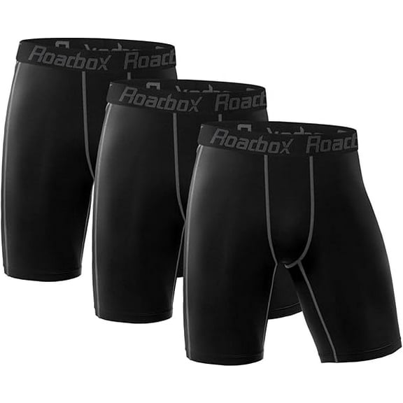 Roadbox Compression Shorts for Men Athletic Workout Underwear Running Gym Spandex Baselayer Boxer Briefs