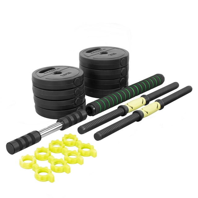 Set de Mancuernas Ajustables Altera 15 kg con Barra Recta y Discos Intercambiables