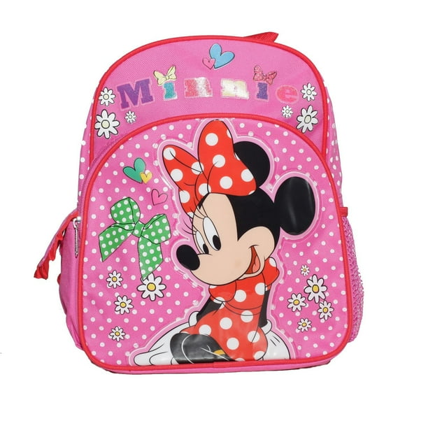 Disney Small Backpack Disney Minnie Mouse Pink Girls School Bag New 628710