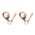 thumbnail image 2 of Bewildely 3 piezas de llavero de béisbol artificial guante de murciélago anillo llavero Prop suministros deportivos regalo niños novio hombres Fans Type1 NO1 Bewildely CBP182471, 2 of 6