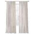 thumbnail image 2 of Beige Semi Sheer Curtains 96 Inch Length 2 Panels Set, Farmhouse Simple Abstract Striped Wooden Grain Sheer Kitchen Curtain Privacy Voile Window Curtain for Living Room Bedroom Rod Pocket Drapes, 2 of 7