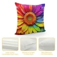 thumbnail image 4 of Chilfamy Flowers Rainbow Colorful Fashion Style Throw Pillow Covers Dirt-Resistant for Couch Sofa Living Room Bedroom Car, Zipper Closure 1PC 18x18in, 4 of 5