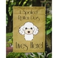 thumbnail image 3 of Caroline's Treasures BB1505GF White Poodle Spoiled Dog Lives Here Flag Garden Size , Small, multicolor, 3 of 3