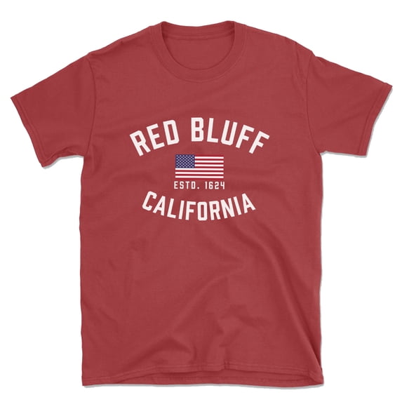 Red Bluff California Patriot Men's Cotton T-Shirt
