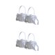 thumbnail image 1 of Ounissouiy Cesta de flores con lazo romántico de diseño Simple de 2 piezas, cestas portátiles para portador de anillos de ceremonia, Color Blanco 2piezas, 1 of 6