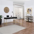 thumbnail image 2 of Modern Life Black L Desk Charger Drawer with Gold Metal Legs, 2 of 9