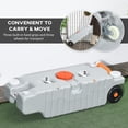thumbnail image 4 of CoSoTower 19.8 Gallon Portable RV Water Tank, Waste Water Storage Tank, with Rotating Drain Spout, Level Indicator and 3 Wheels, 4 of 7
