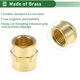 thumbnail image 3 of Accesorios de tubería de latón Unique Bargains 1/2"NPT adaptador de fundición hembra roscado recto 2 Pcs, 3 of 7