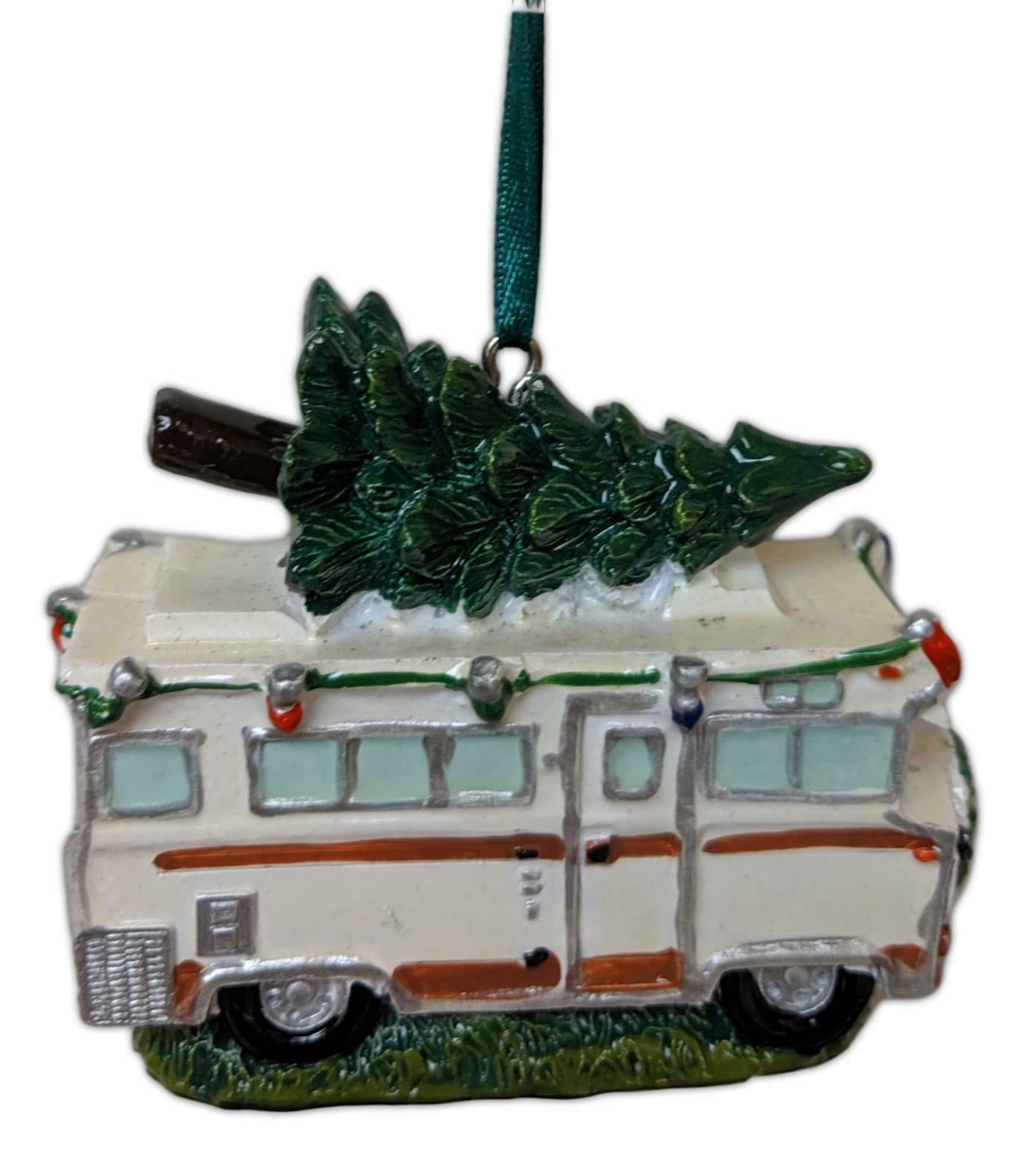 Winnebago RV CAMPER With Christmas Tree Christmas Ornament by Wilcor