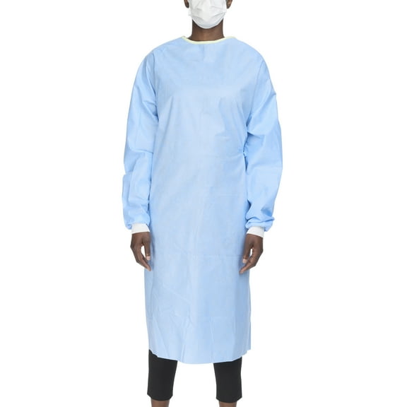 Evolution4 Disposable Non-Reinforced Surgical Gown with Towel Blue Large 36 Ct