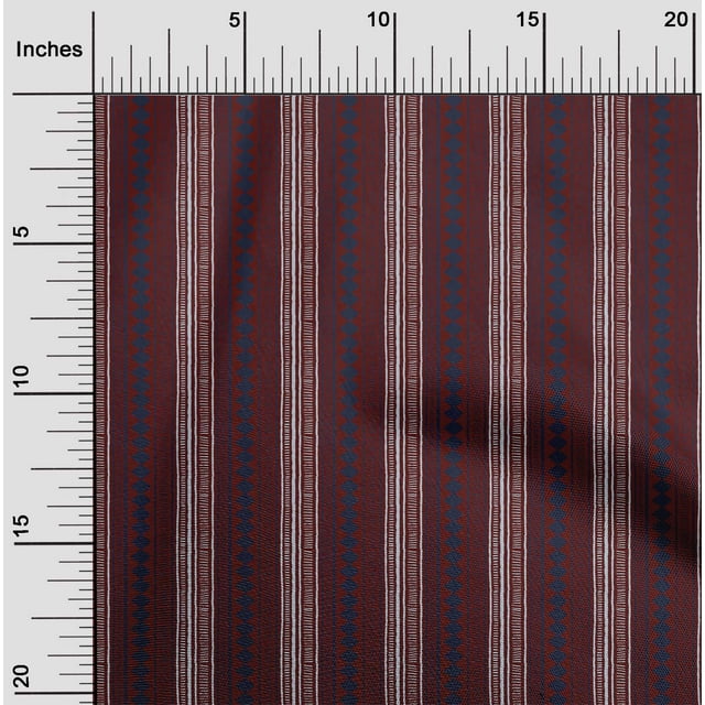 oneOone Polyester Lycra Fabric Stripe & Diamond Block Printed Craft Fabric BTY 56 Inch Wide